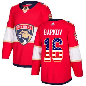 Miehille NHL Florida Panthers Pelipaita Aleksander Barkov #16 Authentic Punainen USA Flag Fashion